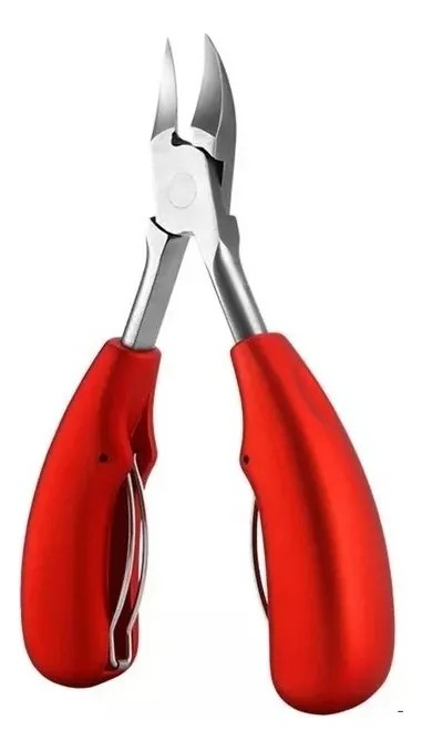 Corta uñas dedo pie gruesas encarnadas