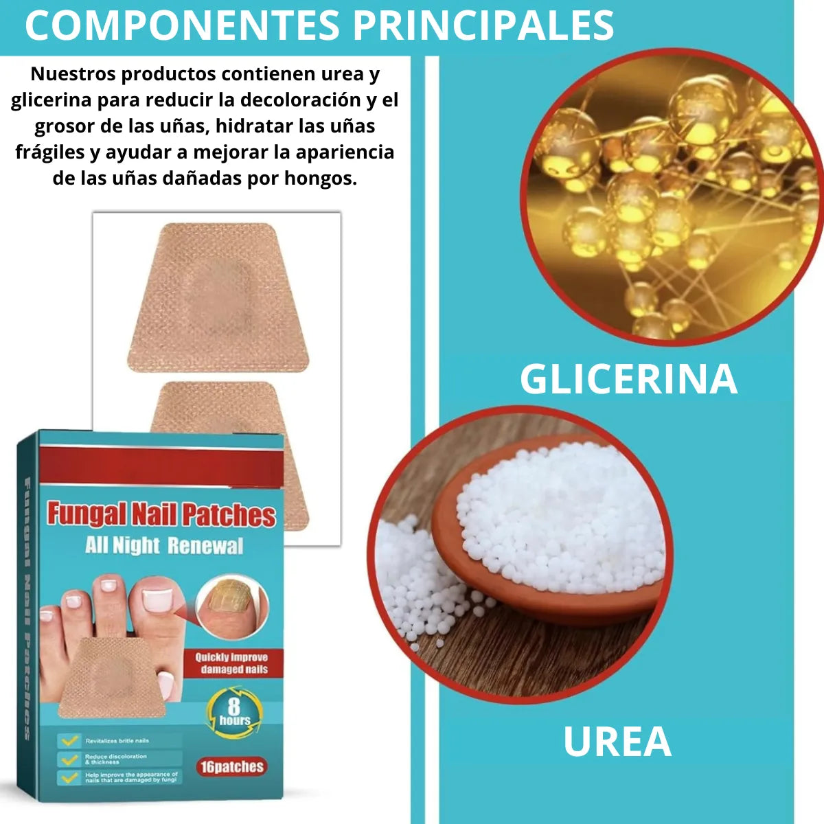 PARCHE UÑAS ANTIHONGOS x16