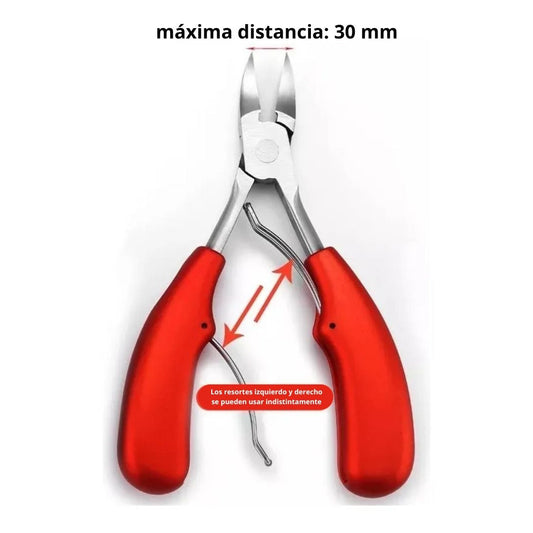 Corta uñas dedo pie gruesas encarnadas